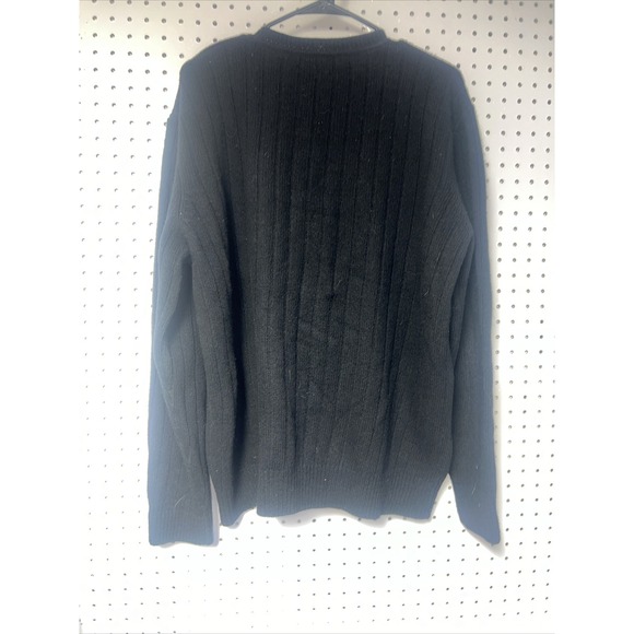 Giorgiolini Black Wool Knit Made in Italy‎ Long Sleeve Sweater Large - Picture 4 of 4